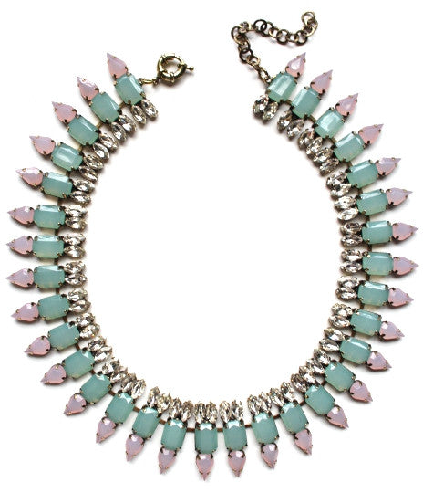 Luxe Mint Spike Collar Necklace