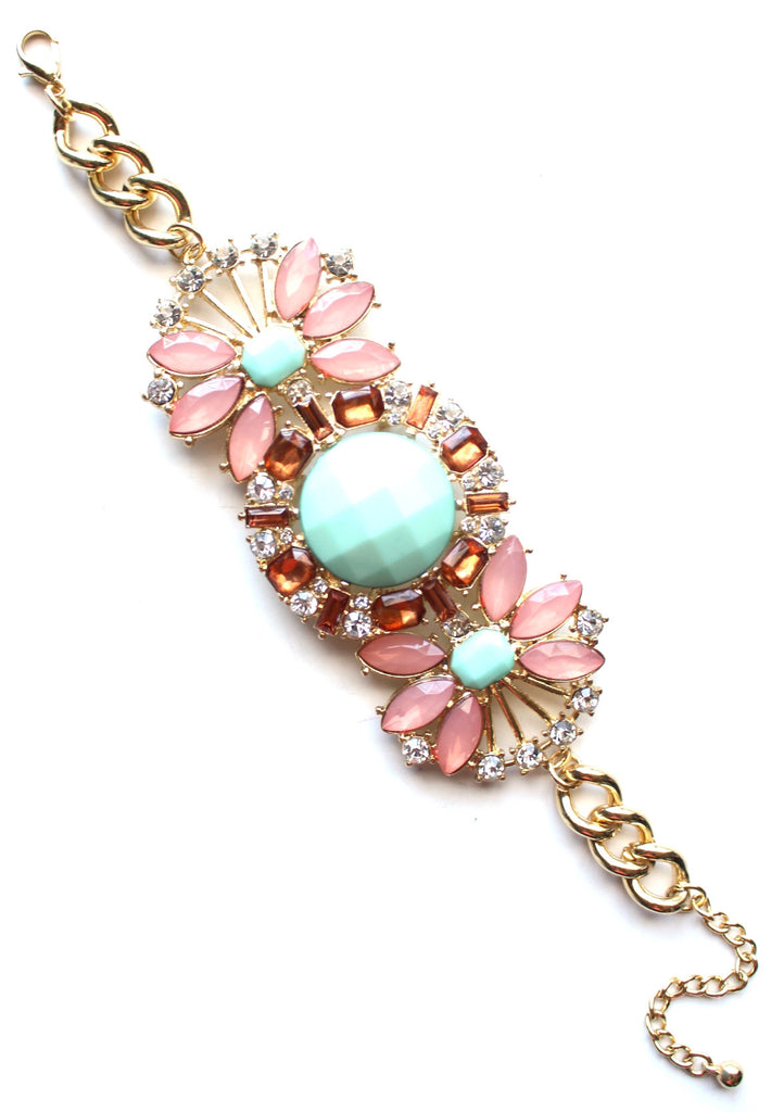 Crystal Blossom Link Bracelet