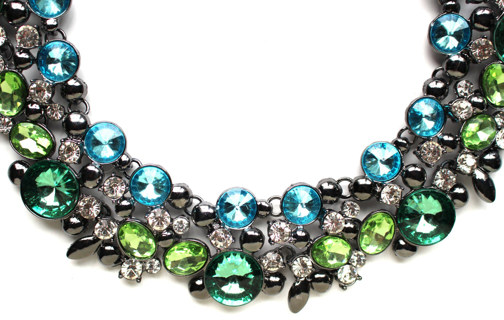 Luxe Shiny Stone Collar Necklace