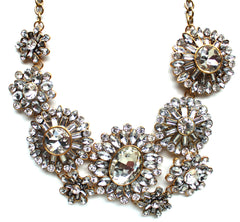 Luxe Crystal Sunburst Statement Necklace