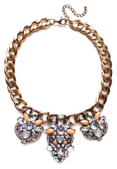 Chunky Crystal Drops Statement Necklace
