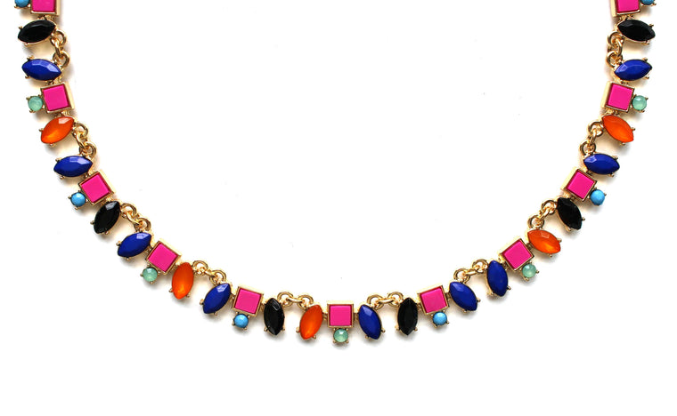 Color Wheel Jeweled Necklace
