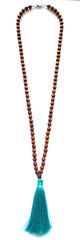 Beaded Tassel Long Necklace