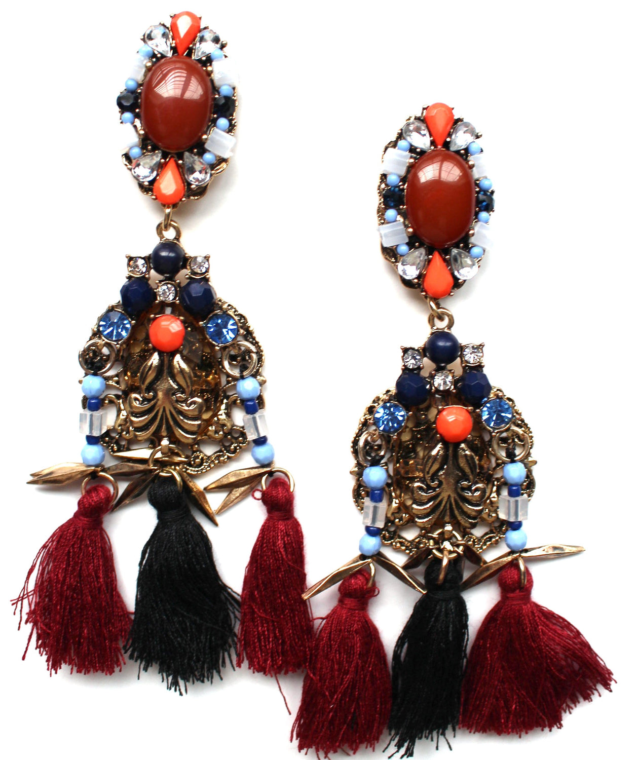 Zara Warrior Tassel Earrings