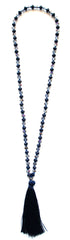 Iridescent Beads Tassel Necklace