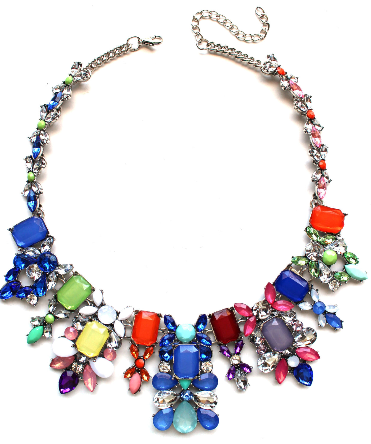 'Spring It On' Colorful Rhinestone Necklace
