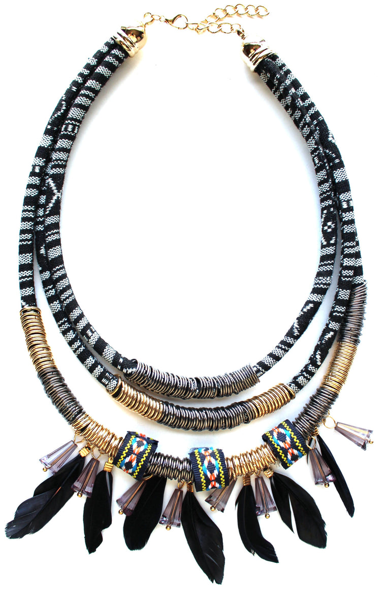 Indi Warrior Feather Necklace