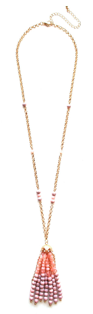 Pretty In Beads Tassel Necklace