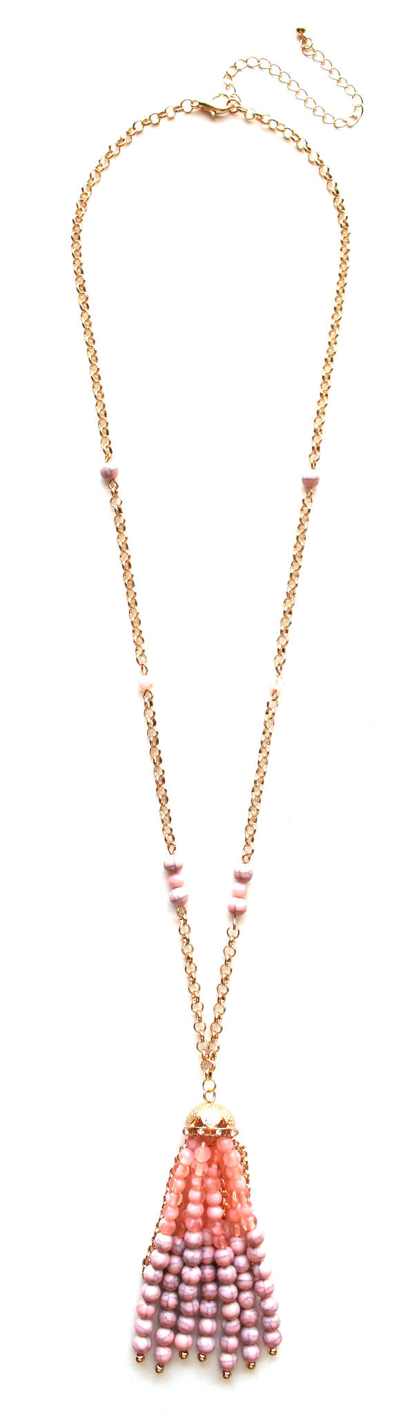 Pretty In Beads Tassel Necklace