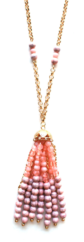 Pretty In Beads Tassel Necklace