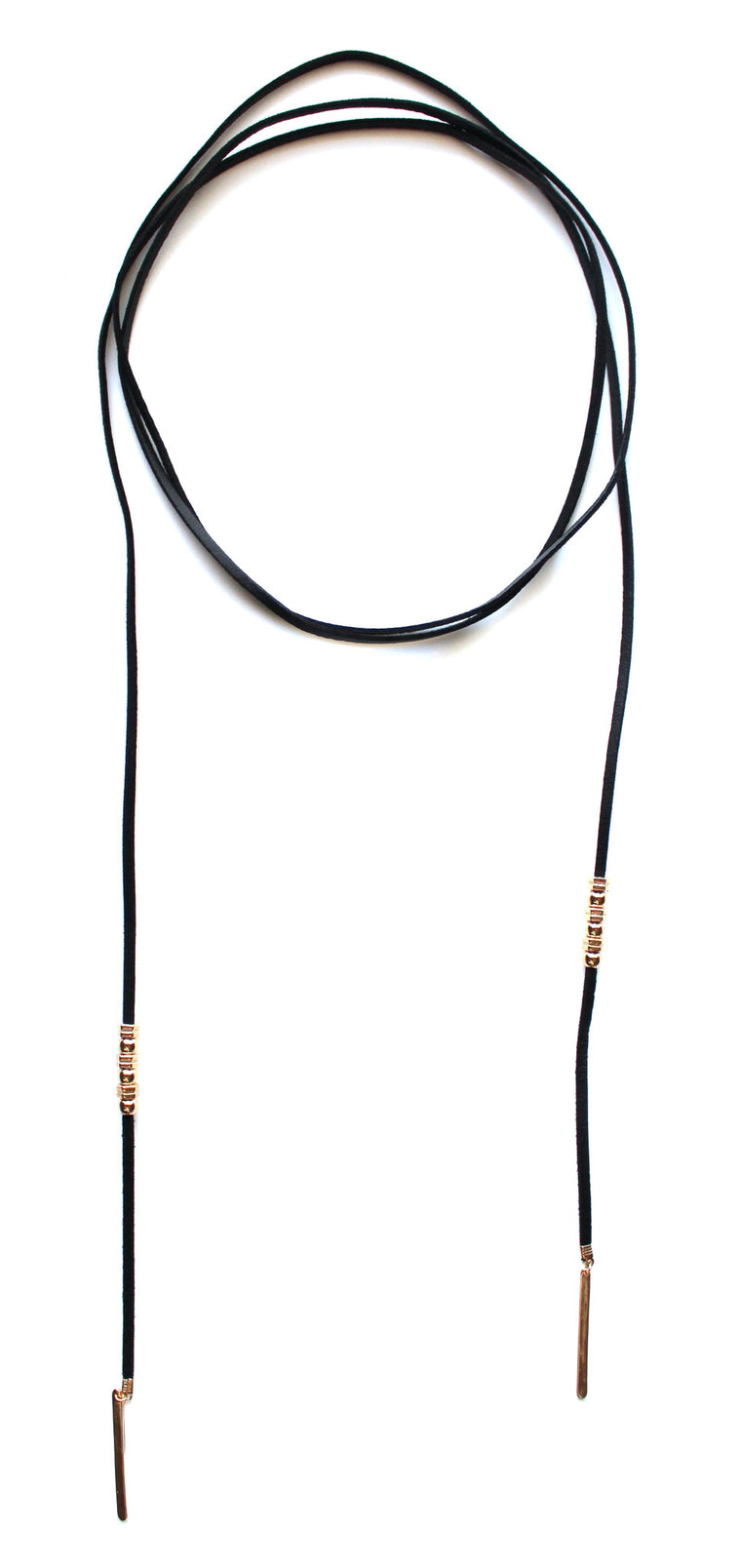 Rock Stud Choker Necklace Set- Black