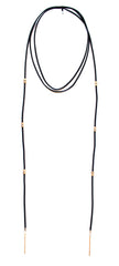 Rock Stud Wrap Choker Necklace- Black