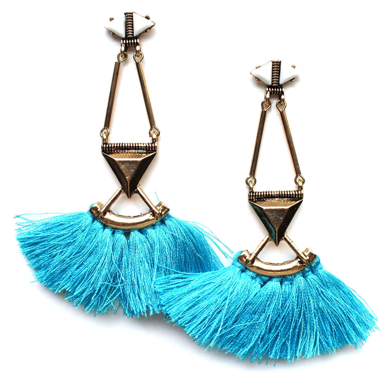 Native Azul Fringe Earrings