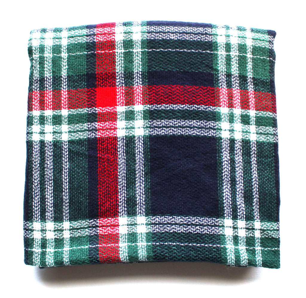 Mad For Plaid Blanket Scarf- Blue/Green Multi