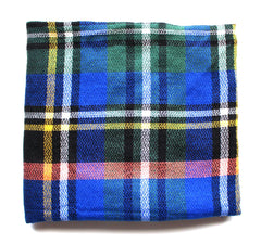 Mad For Plaid Blanket Scarf- Blue Multi