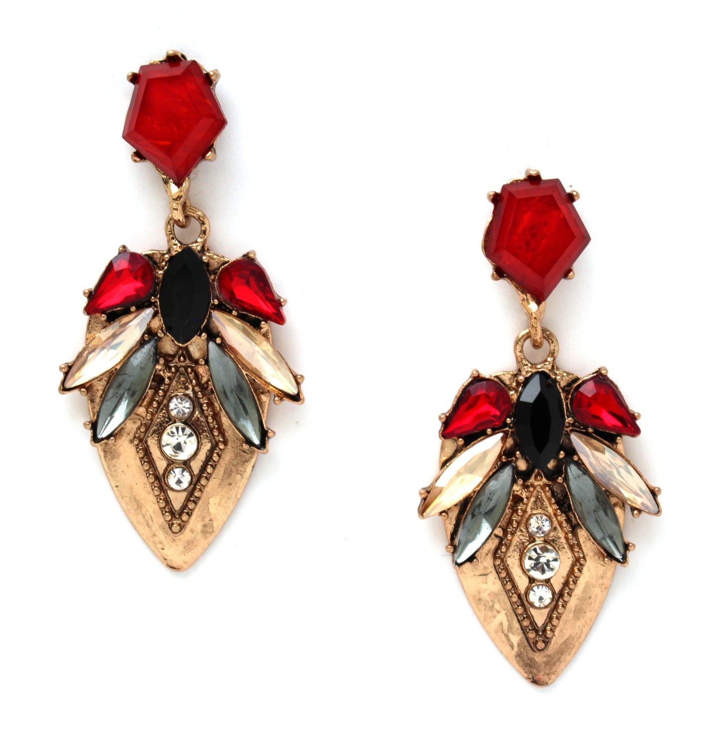 Romantic Ruby Petals Earrings