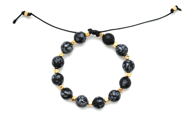 Beaded Thread Bracelet- Black