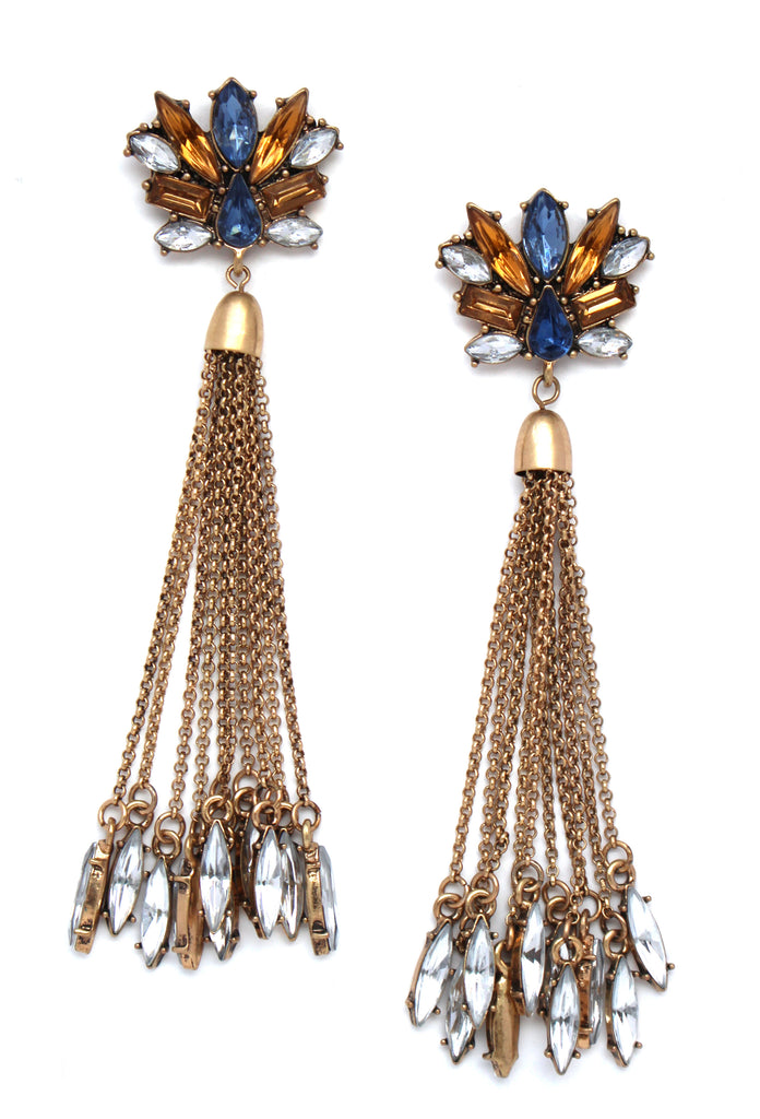 Golden Cabaret Tassel Earrings