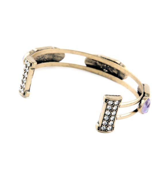 Pavé Crystal & Opal Cuff Bracelet
