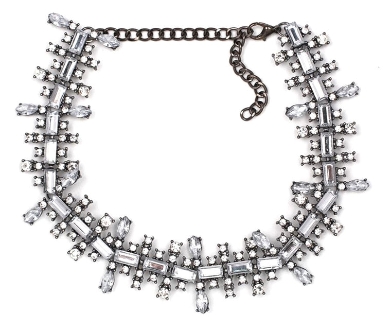 Crystal Brick Choker Necklace