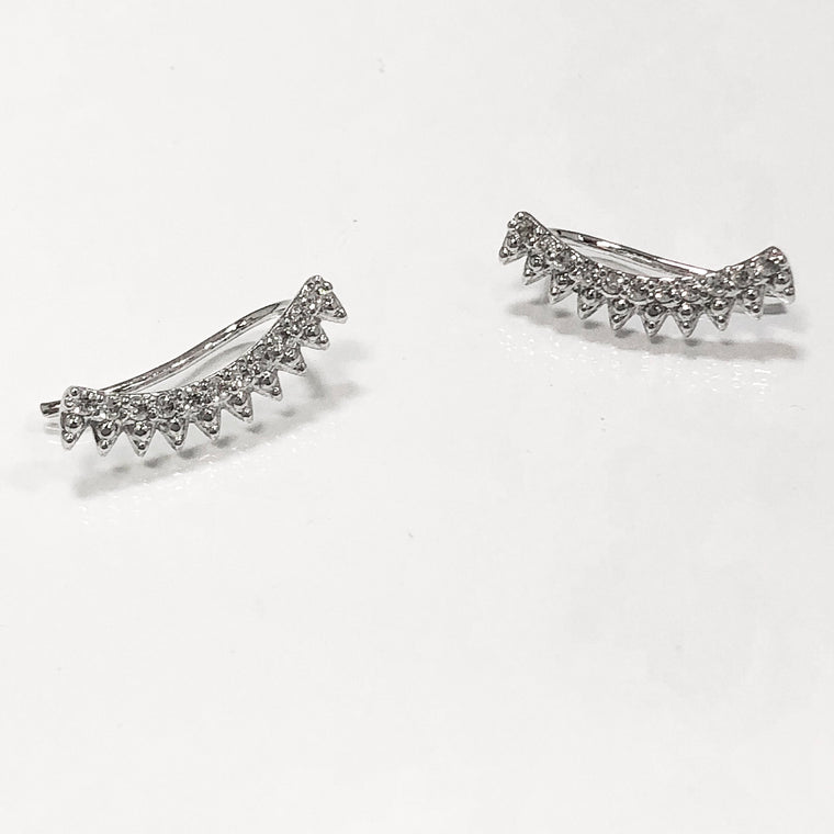 Susie Ear Crawler Earrings- Silver