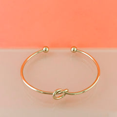 Infinity Knot Cuff Bracelet- Gold