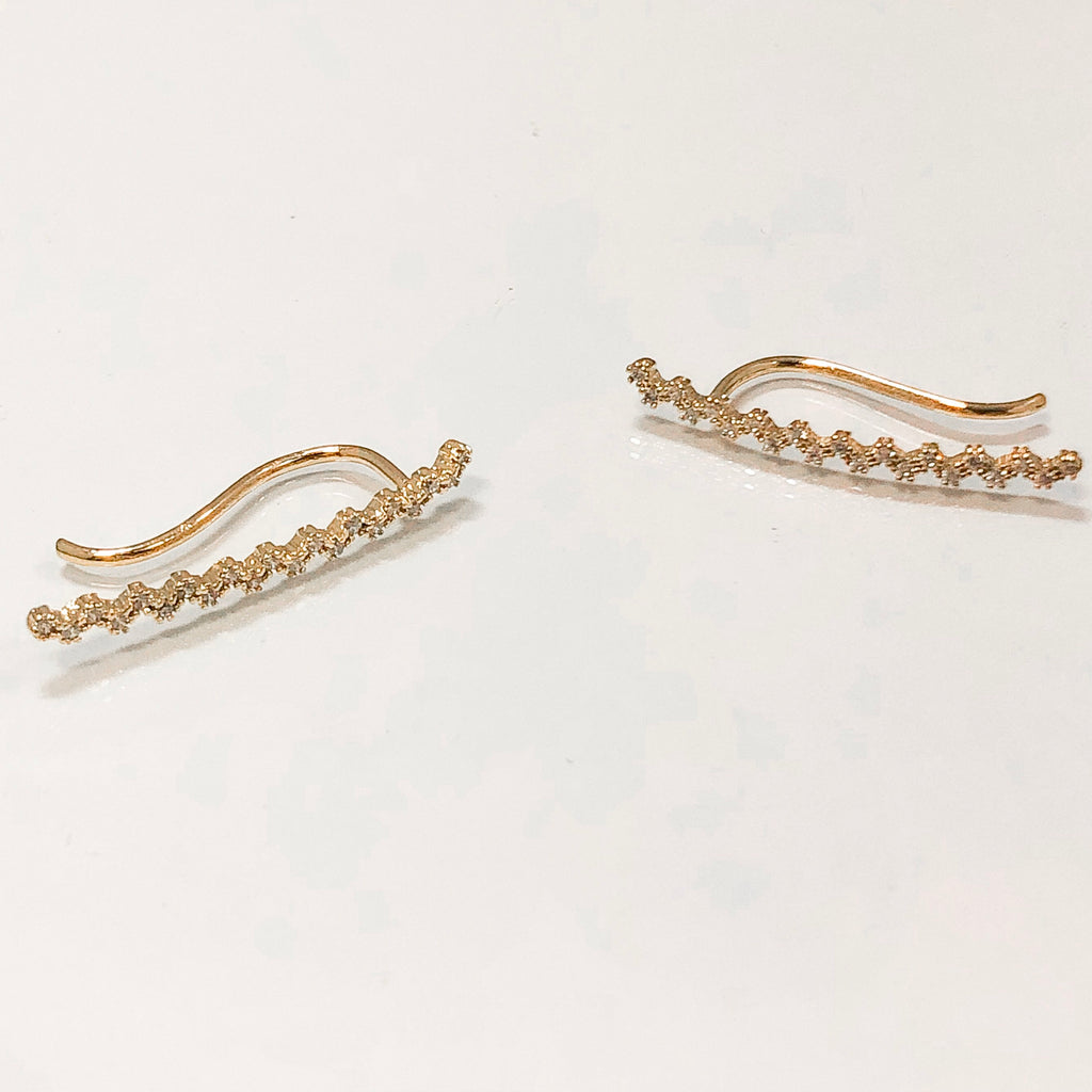Olivia Ear Crawler Earrings- Gold