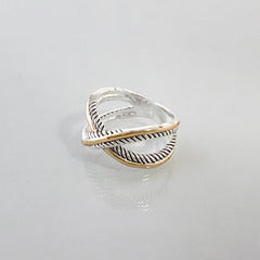 Valentina Criss-Cross Two Tone Ring- Size 7