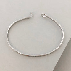 'Wifey' Dainty Bangle Bracelet-Silver