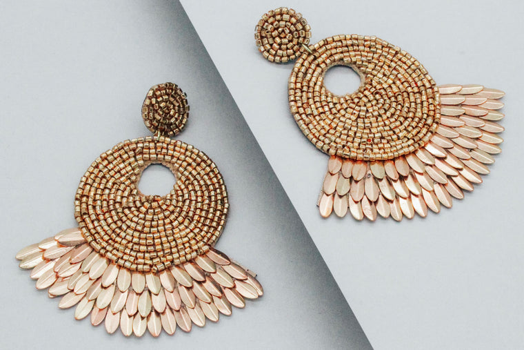 Marissa Shell Spike Earrings- Gold