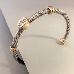 Stack It Up Bracelet Cuff- Pavé