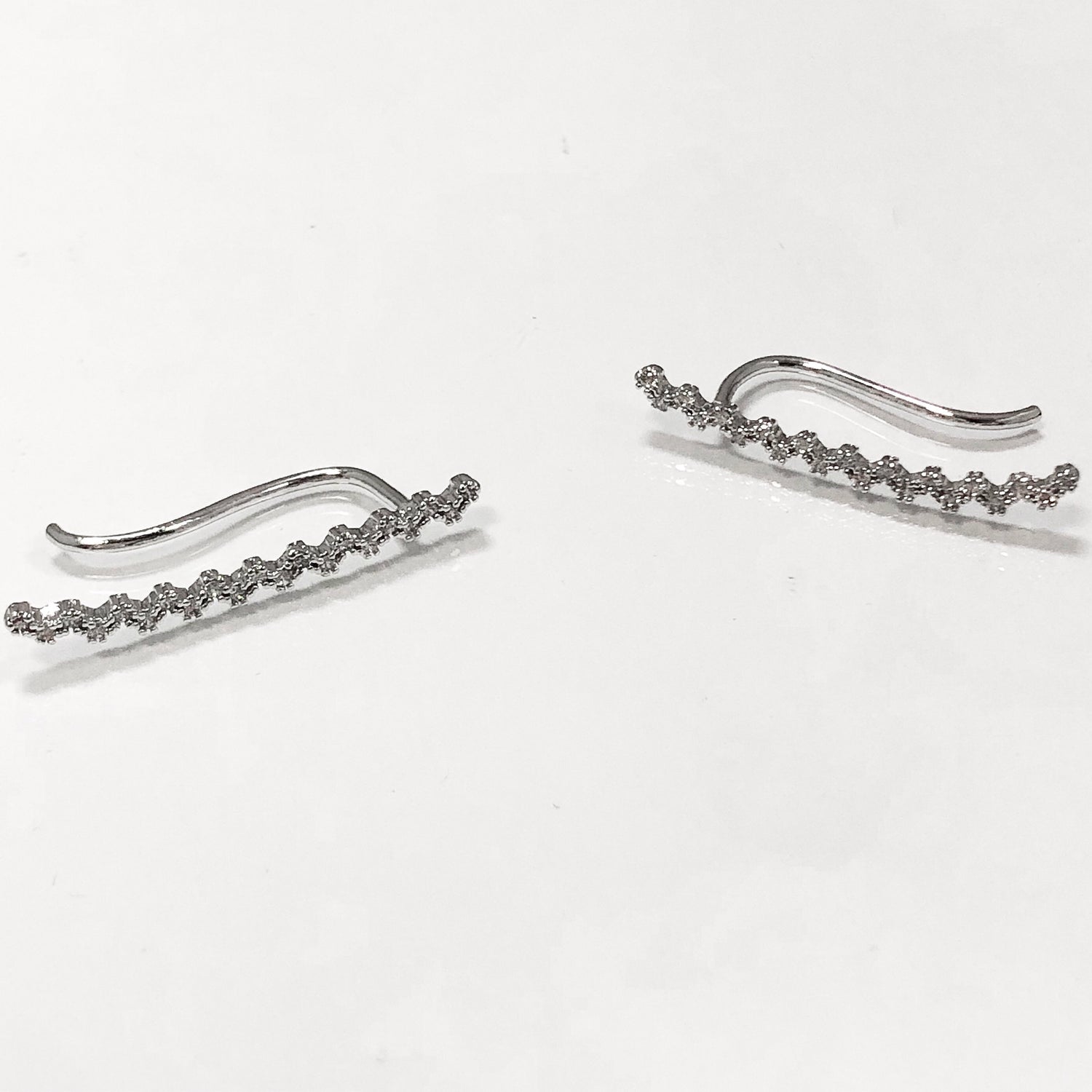 Olivia Ear Crawler Earrings- Silver
