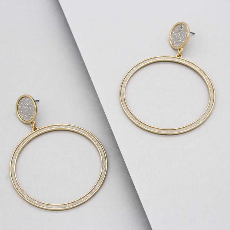 Gabrielle Shimmer Hoop Earrings